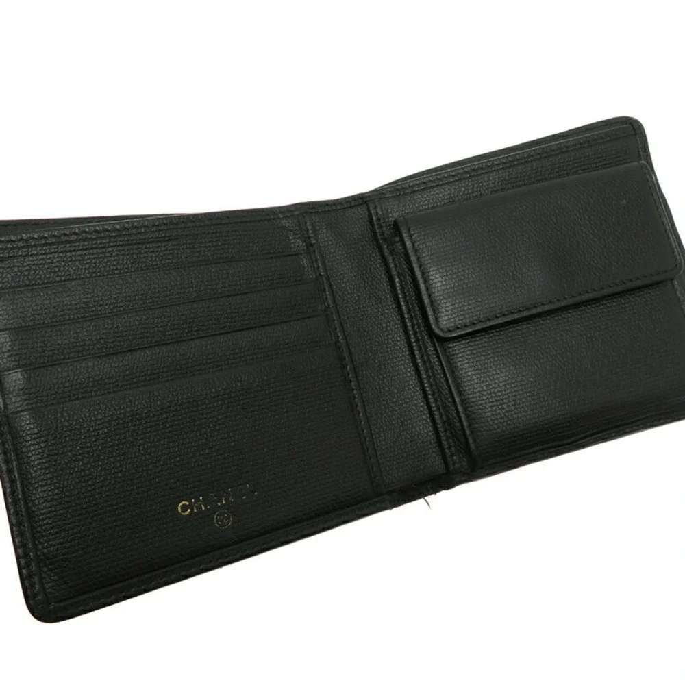 CHANEL Black Leather Wallet
